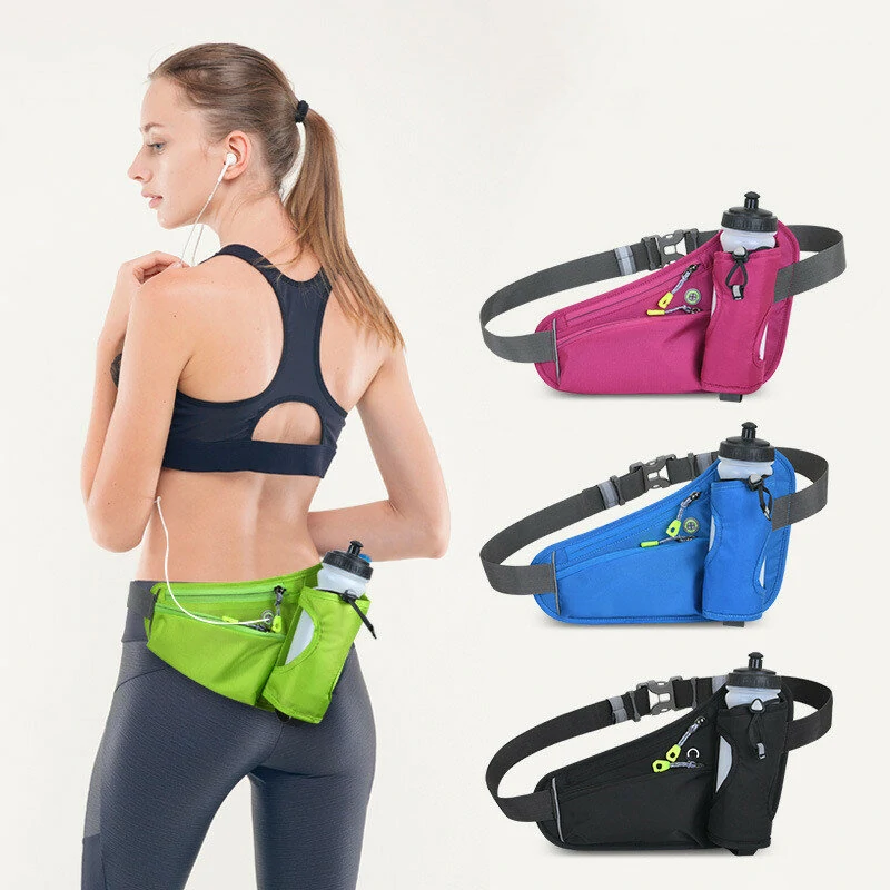 Running Waist Bags Water Bottle Holder Outdoor Camping Hiking Fitness Men Women Bicycle Cycling Belt Sports Fanny Packs (image for) Running Waist Bags Water Bottle Holder Outdoor Camping Hiking Fitness Men Women Bicycle Cycling Belt Sports Fanny Packs